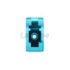 LC-UPC to LC-UPC 10G OM3 Simplex Plastic Fiber Optic Adapter,Aqua