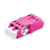 LC-UPC to LC-UPC 10G Multimode OM4 Duplex SC Type Fiber Optic Adapter, Violet Plastic