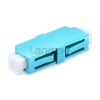 LC-UPC to LC-UPC 10G OM3 Simplex Plastic Fiber Optic Adapter,Aqua
