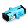 SC-UPC to SC-UPC 10G OM3 Simplex Plastic Fiber Adapter, Aqua