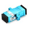 SC-UPC to SC-UPC 10G OM3 Simplex Plastic Fiber Adapter, Aqua