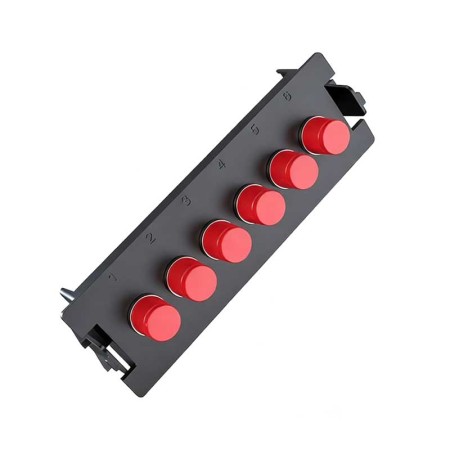 FC 6-Port Single Mode Fiber Wall Plate with Adapters | UL94V-0
