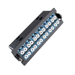 LC 24-fach Singlemode Glasfaser-Panel mit Adaptern | OS2