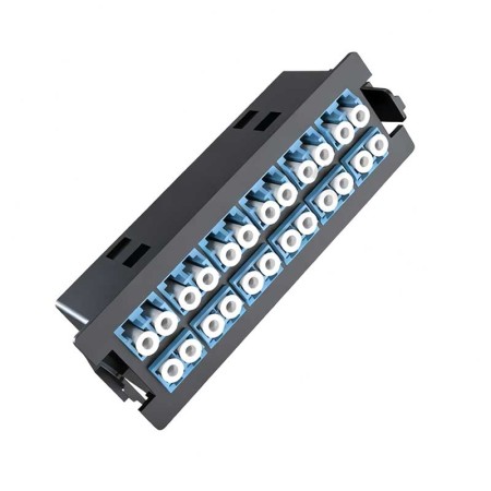 LC 24-Port Single Mode Fiber Optic Panel with Adapters | OS2