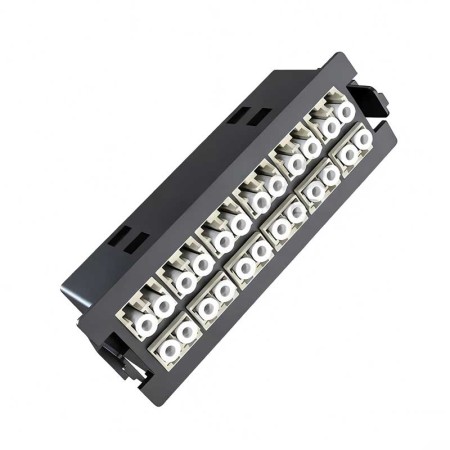 LC24 Multimode Fiber Panel OM2 with Adapters - 24 Port Rack Mount