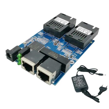 Gigabit Ethernet Switch 2xRJ45+2xSC | 10/100/1000M | 5G Ready | Plug & Play