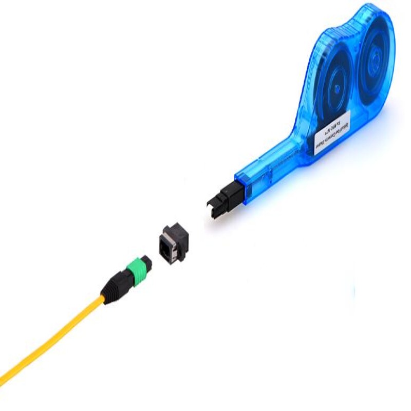 Fiber cleaning tool for MPO and MTP connectors