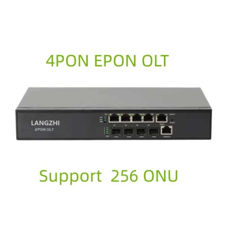 4pon Mini EPON OLT with AC100-240V, WEB/SNMP/CLI Management, HA7004T Model, Compatible with Huawei ZTE FiberHome ONU