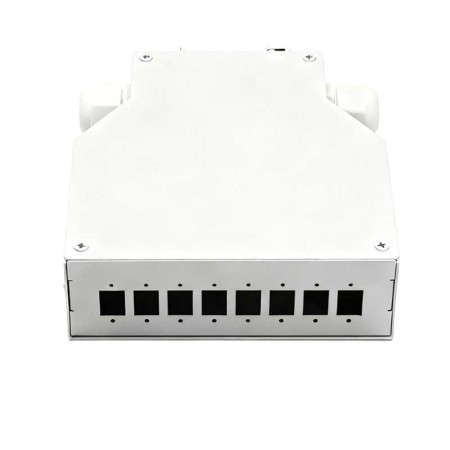 8-Port Empty Metal Fiber Termination Box | IP65 Rated | Outdoor Use