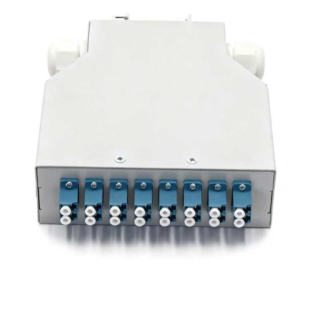 8-Port LC Single Mode Fiber Terminal Box | 16-Core Metal Enclosure IP65 Rated