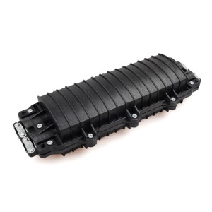 24-core optical fiber splicing box horizontal telecom waterproof FOSC 2 inlet and 2 outlet