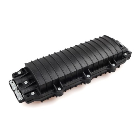 24-core optical fiber splicing box horizontal telecom waterproof FOSC 2 inlet and 2 outlet