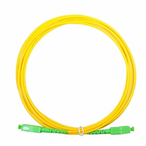 SC/APC to SC/APC OS2 Single Mode Simplex Fiber Patch Cable | 9/125µm | Low Loss