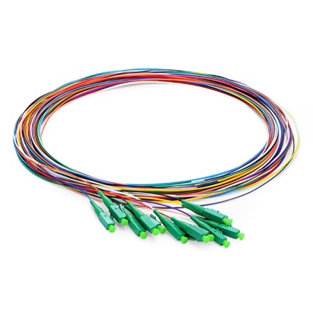 LC APC 12 Fiber Pigtail Single mode OS2 - 0.9mm - 1M