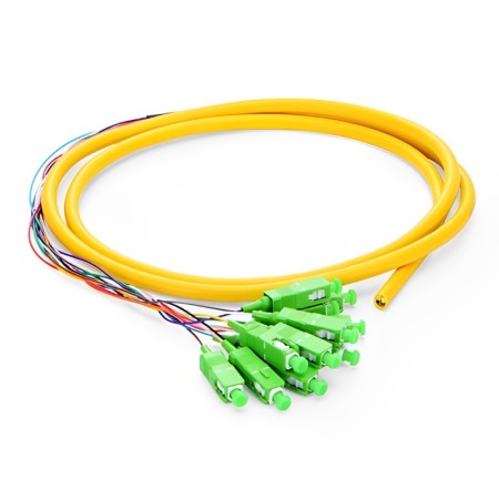 SC APC 12 fibra OS 2 PVC monomodo (OFNR) 0.9 mm de fibra óptica - 1.5M