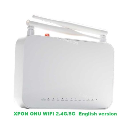 xpon ONU GPON fibre optique routeur FTTH EPON ONU 1ge 3fe 1voip 2.4G 5G WiFi - SC APC