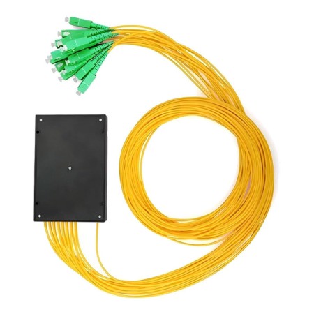 1x16 PLC Fiber Splitter, 12080*18mm Box, 1.5m G.657A1 Fiber - 17*SC/APC Connector