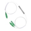 1x2 PLC Splitter, 60x7x4mm Micro/Mini, Blockless Package, 1m G.657A1 Fiber