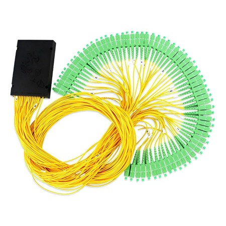1x64 PLC Splitter 140x115x18mm Box 2.0mm G.657A1 Fiber - 65*SC/APC Connector