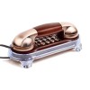 Mini Retro Trimline Corded Wall Phone, Antique Vintage Telephone with Light