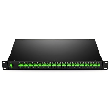 1x32 Rack Mount PLC Splitter 19" 1U, 33 SC Connectors & Adapters - SC/APC