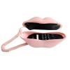 Pink Lip Corded Landline Phone, Retro Novelty Telephone for Home Decor