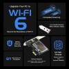 WiFi 6 PCIe Adapter 1800Mbps Dual Band 2.4G/5G WiFi Card with BT5.2 for Win10/11