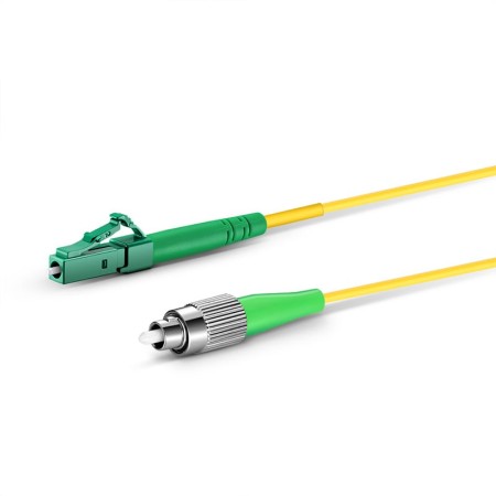 FC APC to LC APC Simplex OS2 Fiber Patch Cable - 2.0/3.0mm - 1M