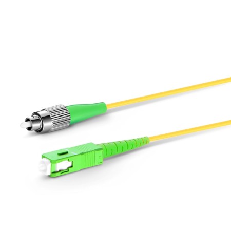 FC APC to SC APC Simplex OS2 Fiber Patch Cable - 2.0/3.0mm - 1M