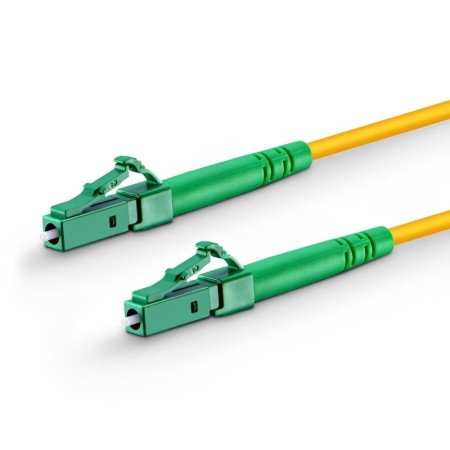 LC APC to LC APC Simplex OS2 Single Mode PVC (OFNR) 2.0mm Fiber Optic Patch Cable - 1M