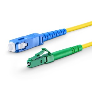 LC-APC to SC-UPC OS2 Singlemode Fiber Patch Cable | 9/125 Simplex, Low Loss for FTTx & Data Center