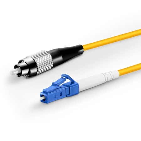 LC UPC to FC UPC Simplex OS2 Single Mode PVC (OFNR) 2.0mm Fiber Optic Patch Cable - 1M