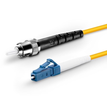 LC UPC to ST UPC Simplex OS2 Single Mode PVC (OFNR) 2.0mm Fiber Optic Patch Cable - 1M