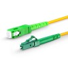 LC-APC to SC-APC Single Mode Fiber Patch Cable, OS2 9/125 Simplex