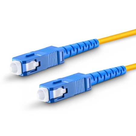 SC UPC to SC UPC Simplex OS2 Single Mode PVC (OFNR) 2.0mm Fiber Optic Patch Cable - 1M