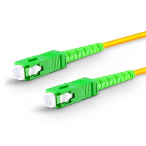 SC APC to SC APC Simplex OS2 Fiber Patch Cable - 2.0/3.0mm