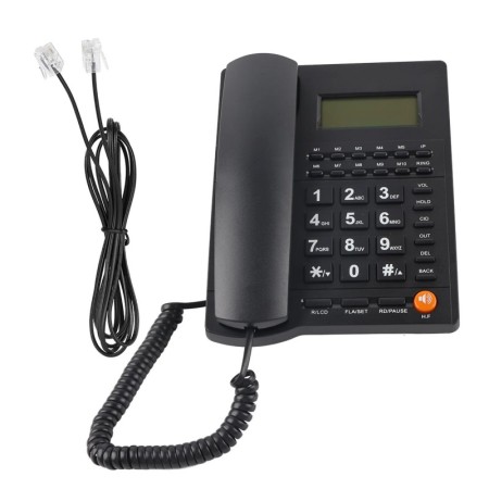 Caller ID Corded Landline Phone for Home, Office, Hotel, and Restaurant - Desktop Fixed Telephone