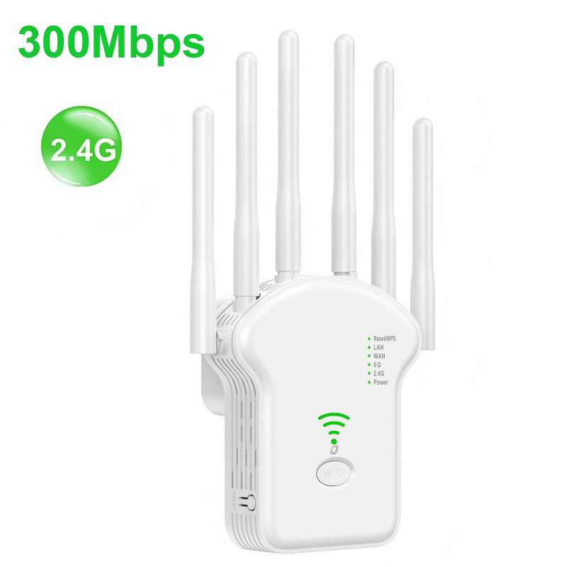 6-Antenna WiFi Repeater & Router | 1200Mbps Dual Mode Booster